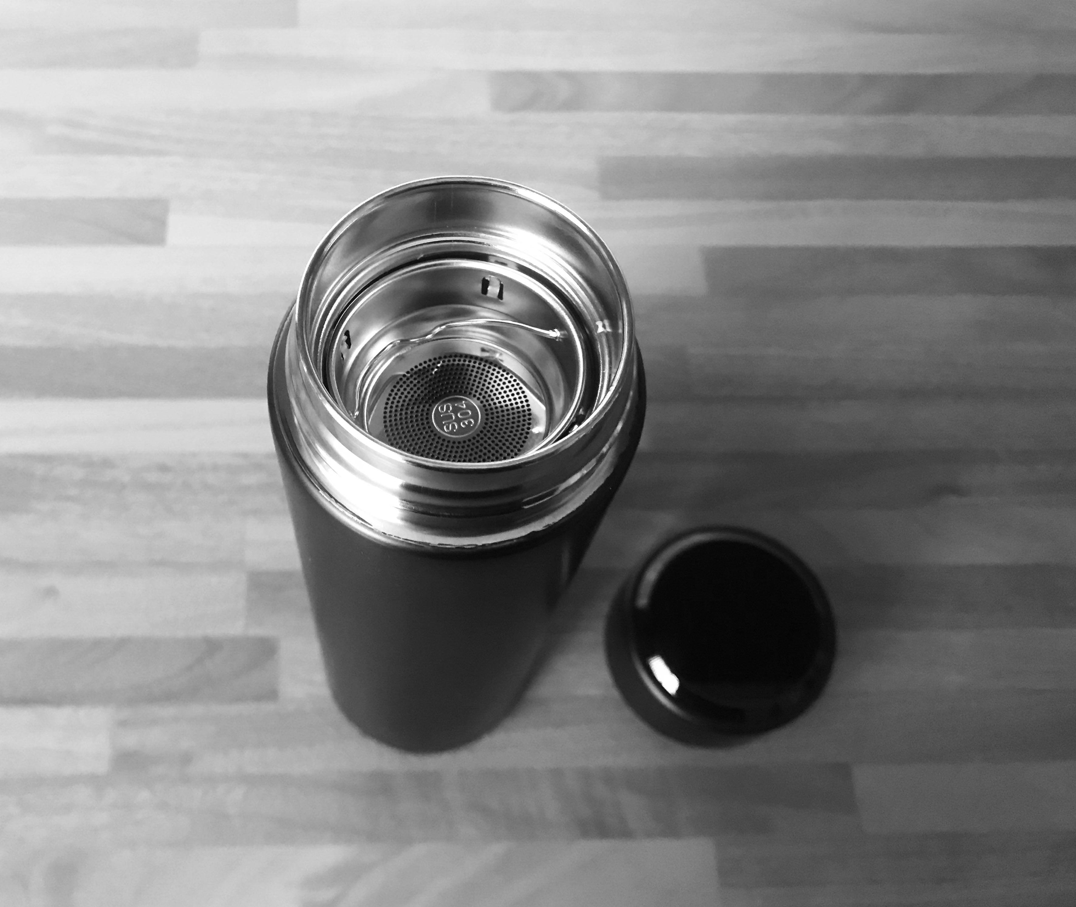 DIGITAL TRAVEL THERMAL MUG - SATIN BLACK