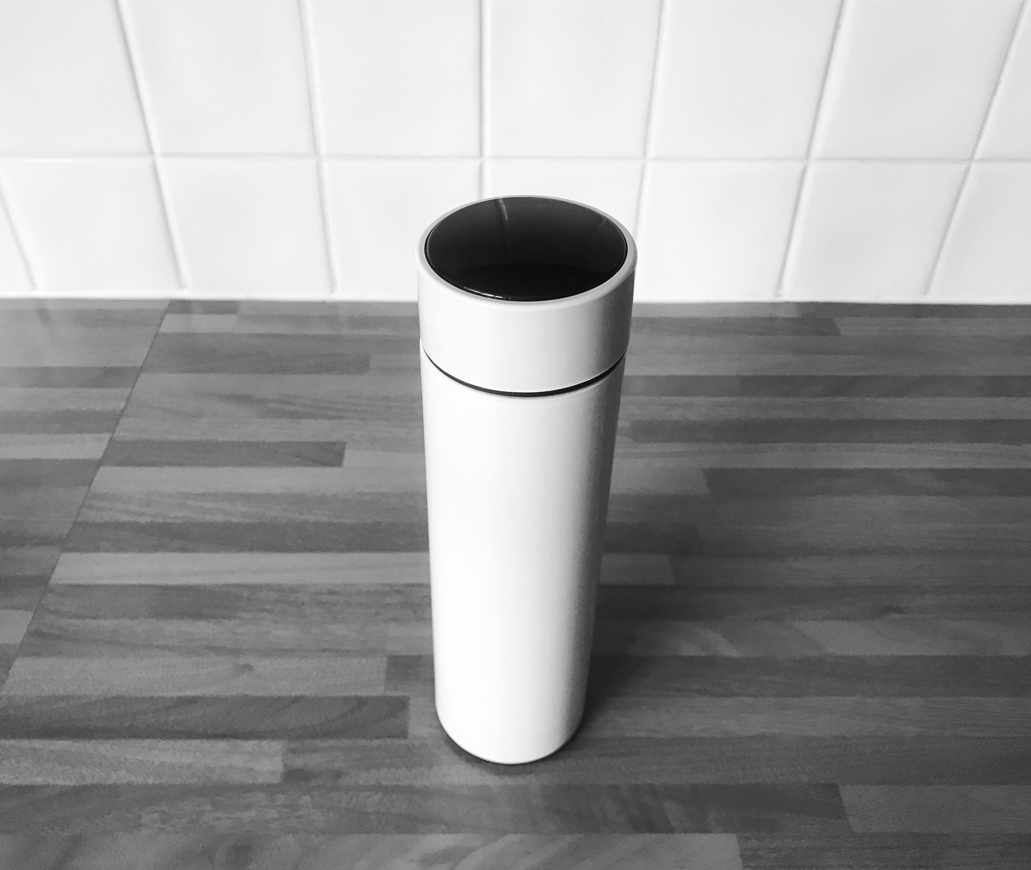 DIGITAL TRAVEL THERMAL MUG - GLOSS WHITE
